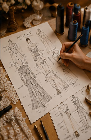 Dress sketching